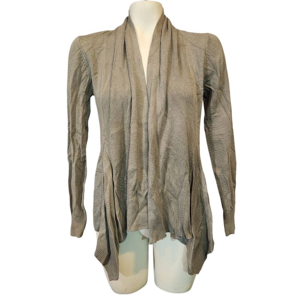 Cato Women's Taupe Open Front Sweater Size XS